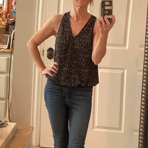 Collective Concepts Surplice Tank with Gathered Hem